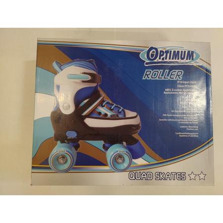 Optimum Roller - Verstelbare Quad skates blauw maat 36-39 - Rolschaatsen