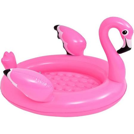 Orange85 Baby Zwembad - Flamingo - Roze - 108x95x65 cm - Kinderzwembad - Opblaas zwembad - Speelzwembad - Tuin