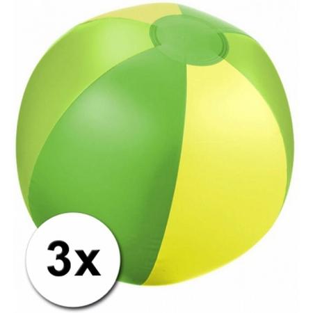 3 opblaasbare strandballen groen