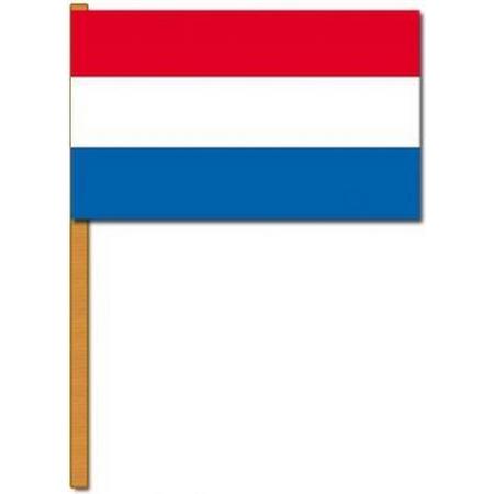 Nederlandse luxe zwaaivlag 30x45 cm