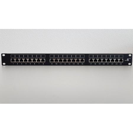 Order-IT Patch paneel (patch panel) Cat6 24 ports shielded, black