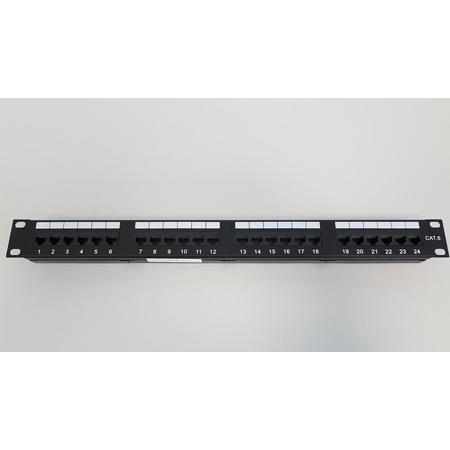 Order-IT Patch paneel (patchpanel) 24 ports unshielded, black