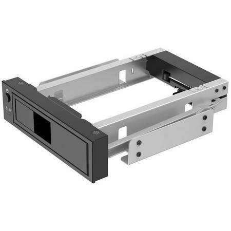 Orico - 3.5 inch SATA rack Interne Harde Schijf Docking Bracket Adapter Afsluitbaar en met Aan/Uit Schakelaar - Zwart