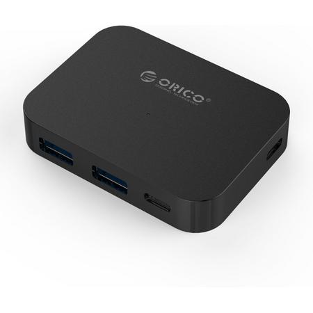 Orico - USB3.0 type-C Hub met 2x USB Type-A en 2x USB Type-C - OTG - Zwart