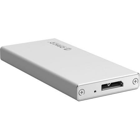Orico - mSATA SSD Harde Schijfbehuizing - USB 3.0, SATA 3.0 - Ondersteunt UASP - Aluminium Zilverkleurig