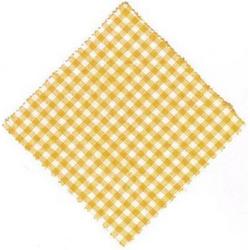 Ornina - 6 stuks geel stof overlapje/doek voor jampot/honing textiel