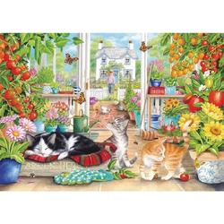 Greenhouse Cats Puzzel 1000 Stukjes