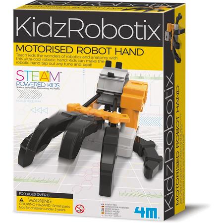 4M KIDZROBOTICS: ROBOT HAND, gedetailleerde instructies inbegrepen, werkt op 2x1