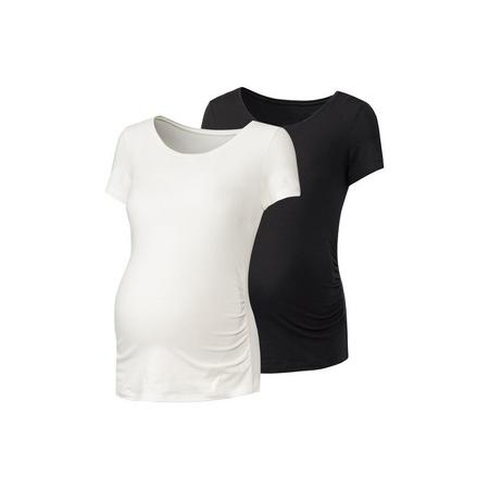 2 dames zwangeschaps T-shirts L (44/46), Wit/zwart