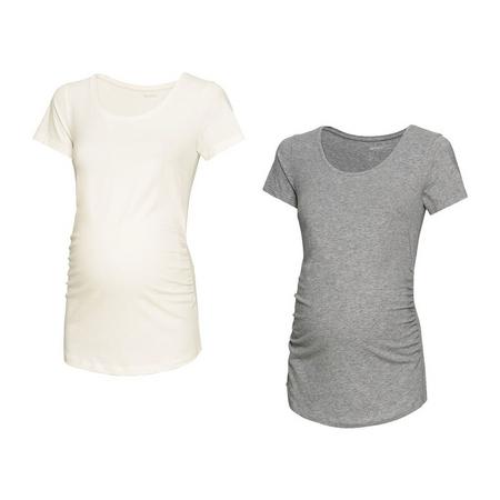 2 dames zwangeschaps t-shirts L (44/46), Gebroken wit/grijs