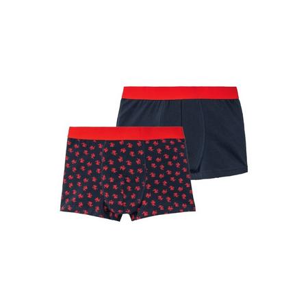 2 heren boxershorts L, All-over-print/donkerblauw