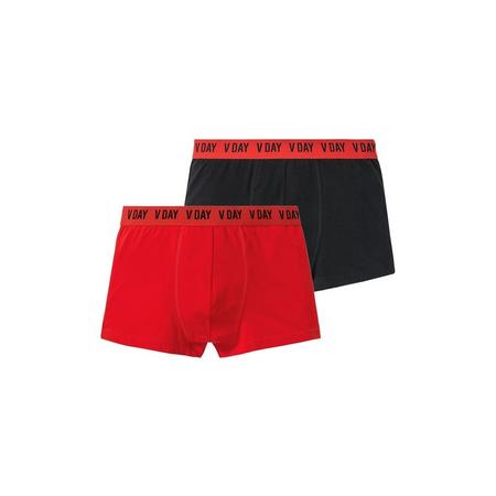 2 heren boxershorts M, Zwart/rood