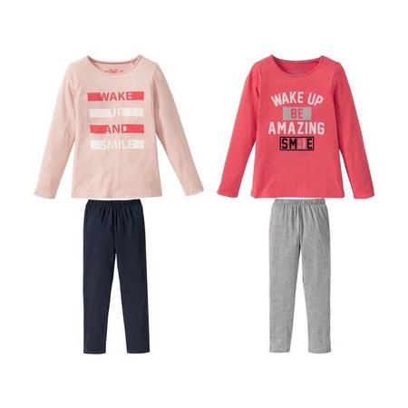 2 meisjes pyjama\s 122/128, Donkerroze/roze