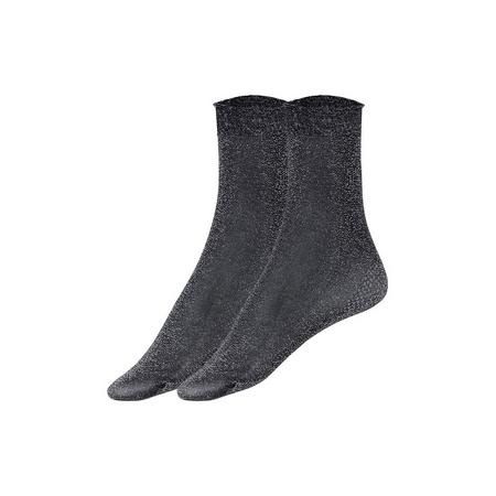2 paar dames sokken 39-42, Zwart/zilver