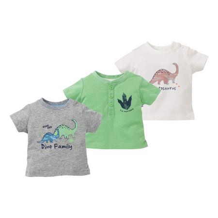 3 baby jongens shirts 50/56, Grijs/groen/wit