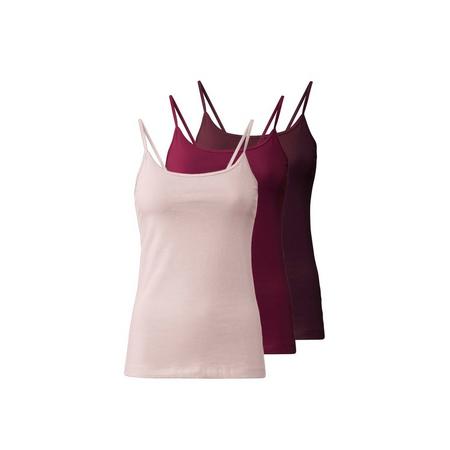 3 dames hemden S (36/38), Bordeaux/aubergine/roze