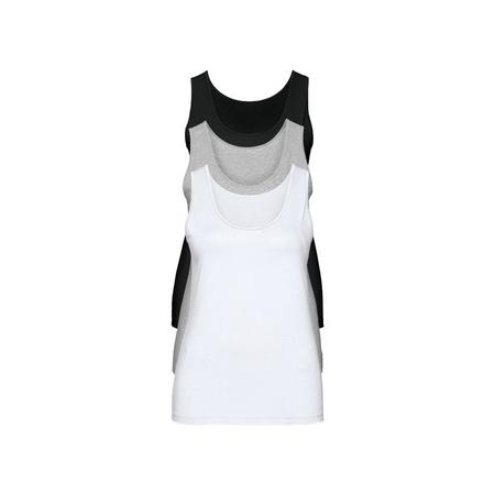 3 dames hemden plus size 3XL (56/58), Zwart/grijs/wit