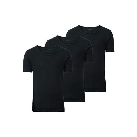 3 heren T-shirts M, Zwart met ronde hals