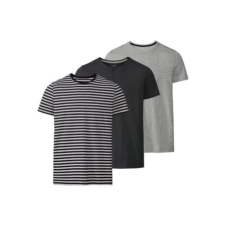 3 heren T-shirts XL (56/58), Blauw/grijs/gestreept