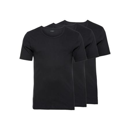 3 heren T-shirts plus size XXL, Zwart ronde hals