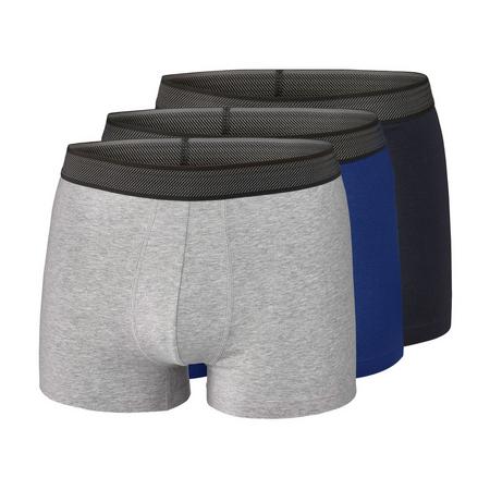 3 heren boxers (XXL, Donkerblauw/grijs/blauw)