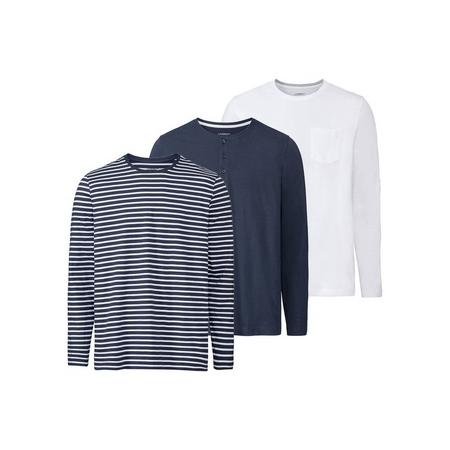 3 heren shirts L (52/54), Donkerblauw/wit/gestreept