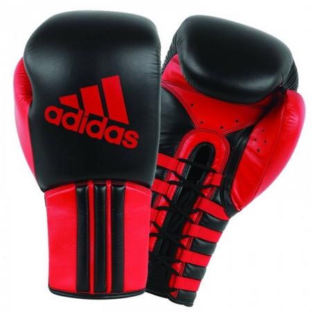 Adidas Safety Sparring Bokshandschoenen Veter Zwart-Rood - 14 oz