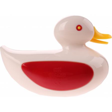 Ambi Toys badeendje 12 cm wit/rood