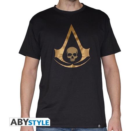 Assassin\s Creed - AC 4 Golden Crest Men\s T-shirt Black