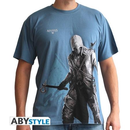 Assassin\s Creed - Conner Stand Up Men\s T-shirt Blue