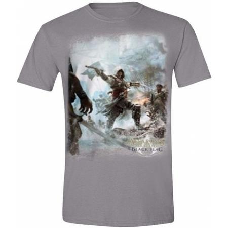Assassin\s Creed 4 T-Shirt Fighting Stance Grey