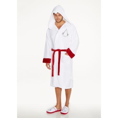 Assassins Creed: Assassin White Bath Robe with Logo and Hood