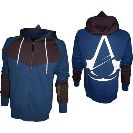 Assassin\s Creed Unity Blue/Brown Hoodie with Print