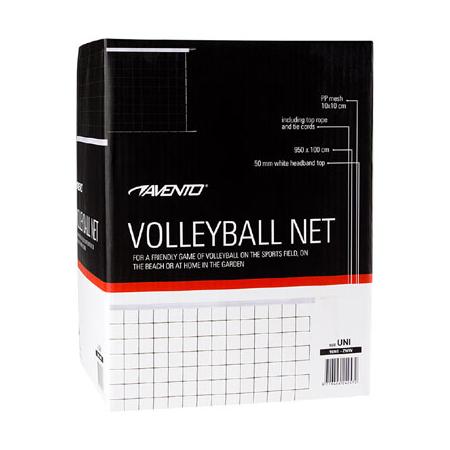 Avento volleybalnet - 9,5 x 1 m - zwart