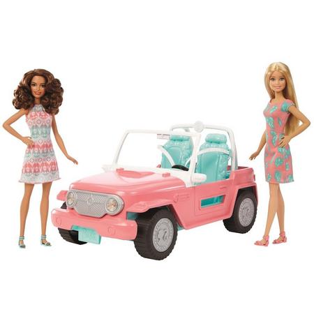 Barbie Auto met 2 Poppen