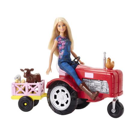Barbie boerin pop met tractor