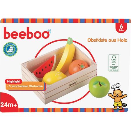 Beeboo Kitchen fruit in houten kist, 6-delig