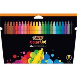 Bic viltstiften Color Up, kartonnen etui met 24 stuks in geassorteerde kleuren