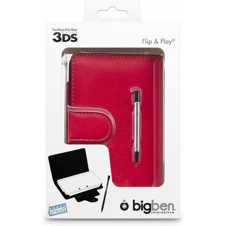 Big Ben Flip and Play Case 3DSFLIPNPLAY (Rood)