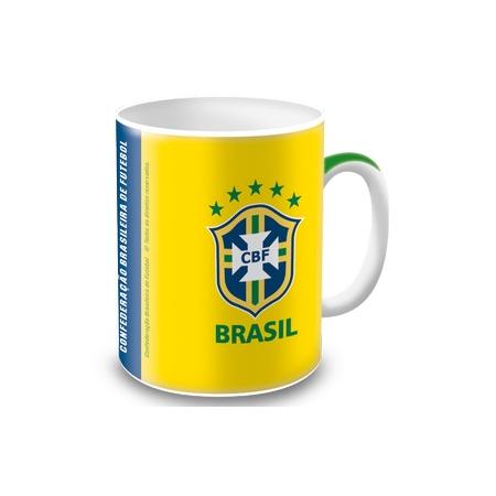 Brazilië Mok met all over print. Verpakt in een kartonnen kadoverpakking in de kleuren van de mok.