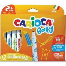 Carioca viltstifen Baby, kartonnen etui met 12 stuks in geassorteerde kleuren