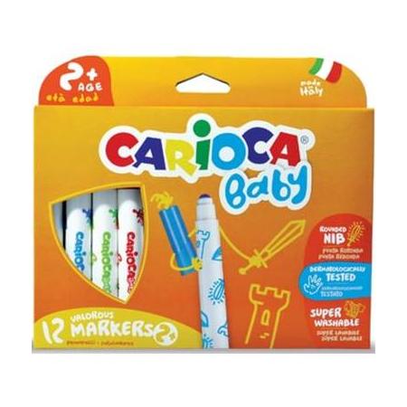 Carioca viltstifen Baby, kartonnen etui met 12 stuks in geassorteerde kleuren