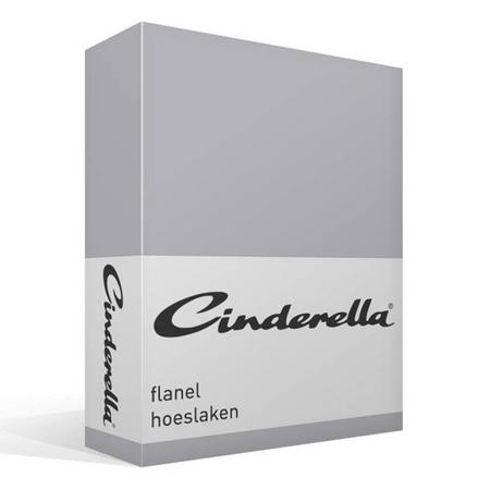 Cinderella flanel hoeslaken - 100% geruwde flanel-katoen - 2-persoons (140x200/210 cm) - Grey