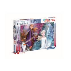 Clementoni Disney Frozen 2 Glitter 2 puzzel - 104 stukjes