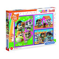 Clementoni Nickelodeon 44 Cats puzzelset - 3 x 48 stukjes