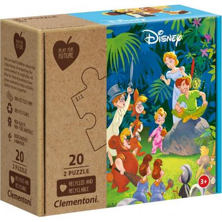 Clementoni legpuzzel Peter Pan & Jungle Book 2 x 20 stukjes
