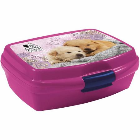 Cleo & Frank Lunchbox Puppy Friends - 10 x 6 x 15 cm - Polypropyleen