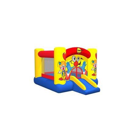Clown Slide and Hoop Bouncer Springkasteel met Glijbaan
