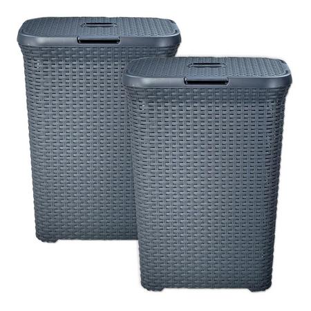 Curver Style wasbox - 60 liter - grijs - set van 2