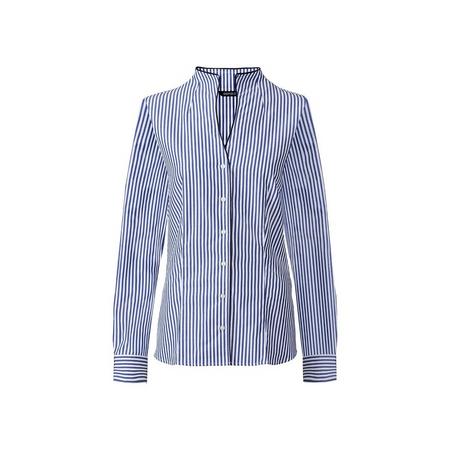 Dames blouse 36, Donkerblauw/gestreept